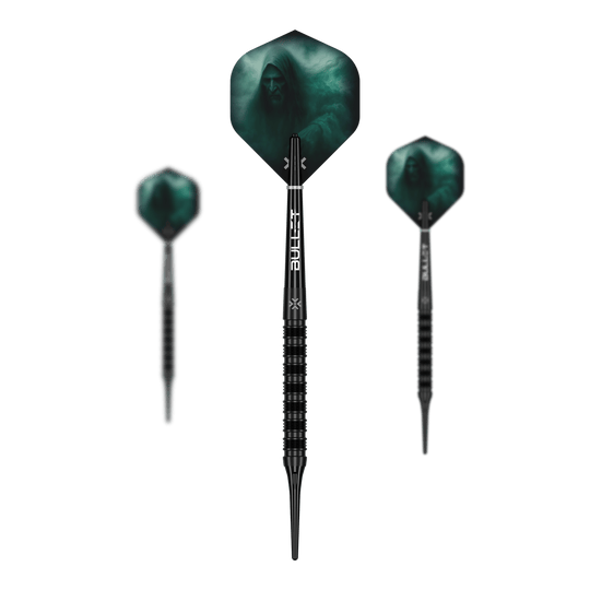 Dardos suaves Bullet Shadow - 20 g Abgebildet ist das Set Bullet Shadow Softdarts - 20g. Die Pfeile sind hochwertig verarbeitet und ideal für das Softdartspiel.