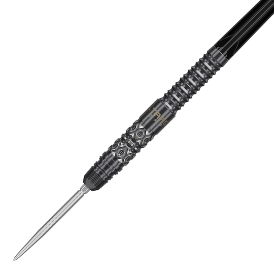 Dardos Target Japan Black Marque Creed Swiss Point de acero - 23 g Target Japan Black Marque Creed Swiss Point Steeldarts - 23g sind dargestellt. Sie zeichnen sich durch ihre schwarze Optik und das praktische Wechselspitzen-System aus.