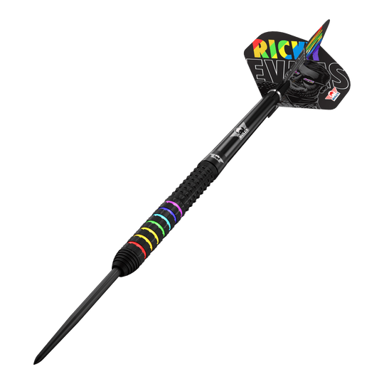 Dardos de acero Bulls NL Ricky Evans Rapid 95 Das Bild zeigt die Bulls NL Ricky Evans Rapid 95 Steeldarts mit 23 Gramm. Die Steeldarts haben ein stilvolles Design und sind für das Dartspiel geeignet.