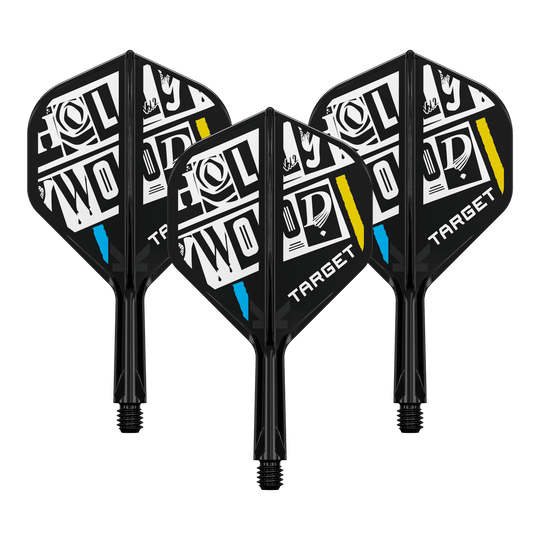 Sistema de eje de vuelo estándar Target K-Flex Chris Dobey No2 Zu sehen ist ein Dart-Flight Set mit der Bezeichnung 'Target K-Flex Chris Dobey No2 Standard Flights 19mm 1Set'. Das Produkt eignet sich für den Austausch an Dartpfeilen.