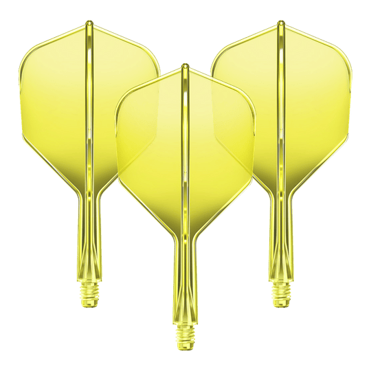 Sistema de eje de vuelo GOAT A1R No6 - Amarillo neón Ein Flight-Shaft-System GOAT A1R No6 in Neon-Gelb mit 19mm Länge ist zu sehen. Das Set besteht aus Komponenten für Dartpfeile.