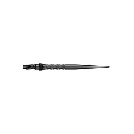 Abgebildet sind schwarze Steeldartspitzen mit einer Länge von 30 mm. Die Dartspitzen passen zu typischen Steeldartpfeilen.