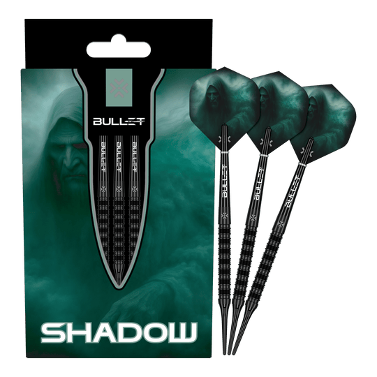 Dardos suaves Bullet Shadow - 20 g Das Foto zeigt die Bullet Shadow Softdarts - 20g in Gesamtansicht. Diese Darts eignen sich bestens zum präzisen Werfen.