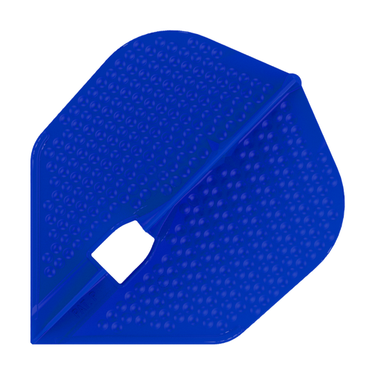 L-Style Flights Dimple Champagne L3PRO Shape Dies ist ein blauer Darts-Flight der Marke L-Style in der Dimple Champagne L3PRO Form. Die Oberfläche ist mit kleinen Vertiefungen für bessere Stabilität versehen.