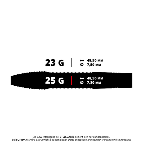 Dardos de acero Caliburn Big Cats Lion Das Bild zeigt Caliburn Big Cats Lion Steeldarts 25g. Es sind Löwen-Steeldarts mit einem Gewicht von 25 Gramm abgebildet.