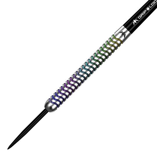 Dardos de acero Mission Mirage Mission Mirage Steeldarts bieten hohe Qualität und gutes Design. Auf diesem Bild ist das Produktset dargestellt.