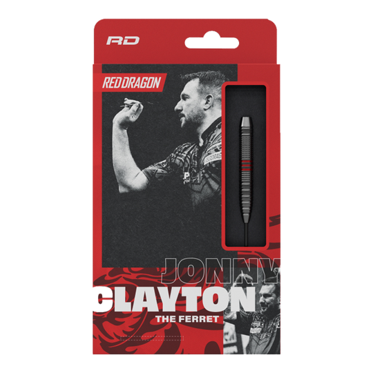 Dardos de acero Red Dragon Jonny Clayton Core Brass - 21 g Zu sehen sind die Red Dragon Jonny Clayton Core Brass Steeldarts mit einem Gewicht von 21g. Die Darts haben einen silbernen und goldenen Schaft mit roten und schwarzen Flights.