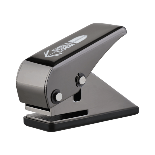 Punzón de bloqueo de carcasa One80 estilo L Das Bild zeigt den L-Style One80 Shell Lock Punch Flightlocher. Dieses Produkt wird verwendet, um Löcher in Dartflights zu stanzen.