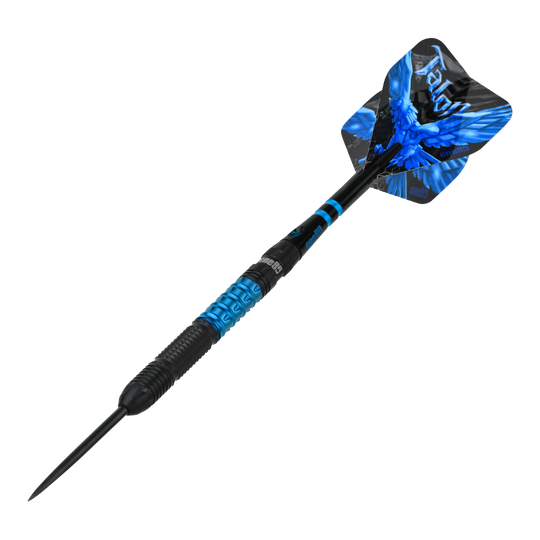Das Bild zeigt die One80 Talon Steeldarts. Es handelt sich um präzise gefertigte Steeldarts für anspruchsvolle Spieler.