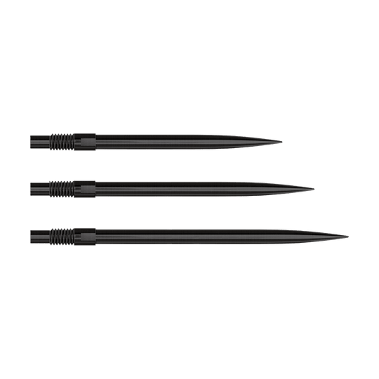 Puntas de dardos Harrows Quick Point - Negras Auf dem Bild sind die Harrows Quick Point Dartspitzen in Schwarz zu sehen. Diese Dartspitzen ermöglichen einen schnellen Austausch.
