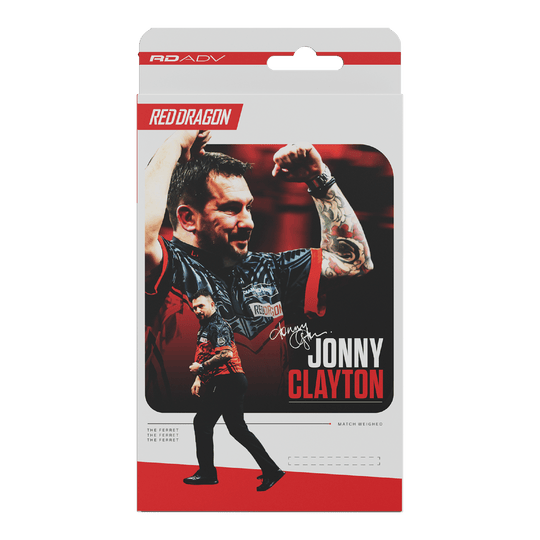 Dardos blandos Red Dragon Jonny Clayton RD-ADV - 18 g Das Bild zeigt die Red Dragon Jonny Clayton RD-ADV Softdarts - 18g. Ein Softdart ist aus einer leicht anderen Perspektive zu sehen.