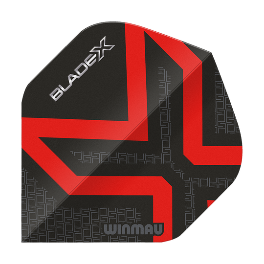 Plumas estándar Winmau Prism Delta Blade X Metallic Red No2 Dieses Bild zeigt den Winmau Prism Delta Blade X Metallic Red No2 Standard Flight. Der Flight ist in einer roten Metallic-Optik dargestellt.
