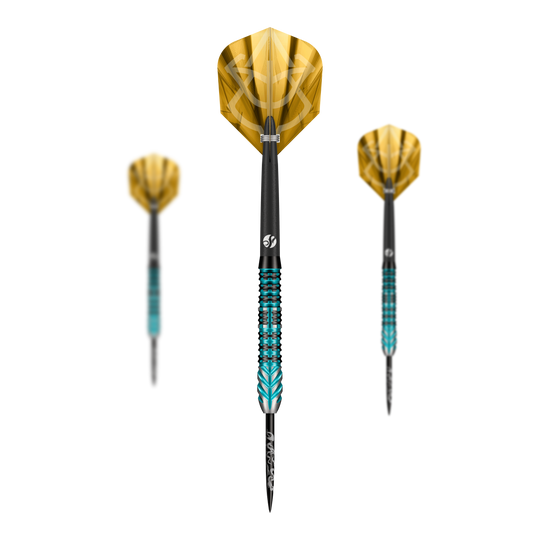 Dardos de acero Shot Alchemy Volta Abgebildet ist das Shot Alchemy Volta Steeldarts-Set. Es handelt sich um ein Set von Steeldarts für Dartspieler.