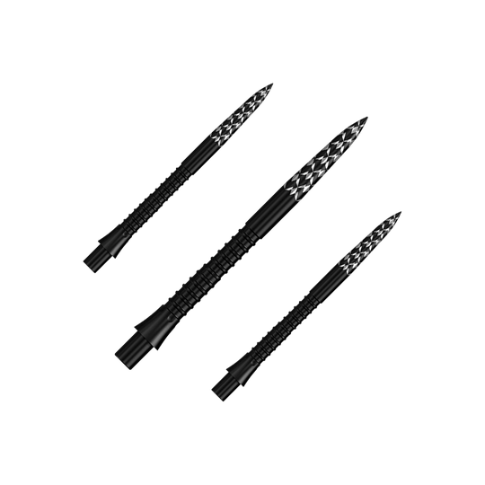 Puntas de dardos Mission Caliburn EVO con logotipo GV - Negro Dieses Bild zeigt ein Set von Mission Caliburn EVO GV-Logo Steeldartspitzen in Schwarz, 32 mm. Die Dartspitzen sind für professionelle Dartspiele geeignet.
