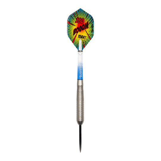 Dardos de acero Karella Comic Line CL-4 - 23 g Auf dem Bild ist der Karella Comic Line CL-4 Steeldarts - 23g zu sehen. Es handelt sich um einen hochwertigen Dartpfeil geeignet für professionelle Spiele.