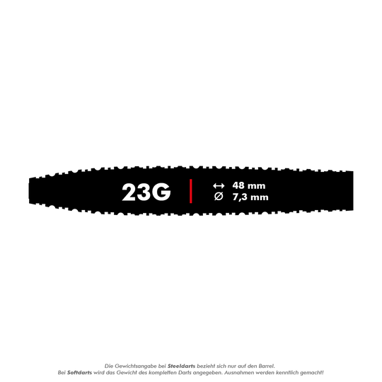 Dardos de acero Shot ZEN Missile Turbo Point - 23 g