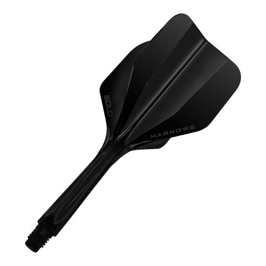 Sistema de eje de vuelo Harrows Solo No6 - Negro Dies ist das Harrows Solo No6 Flight-Shaft-System in Schwarz. Das Bild zeigt das Produkt in einer Nahaufnahme.