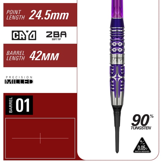 Dardos blandos Target Japan Endeavor Kasumi Sato GEN3 - 19 g Abgebildet ist das Produkt Target Japan Endeavour Kasumi Sato GEN3 Softdarts - 19g. Die Darts sind für professionelle Spieler und Sammler geeignet.