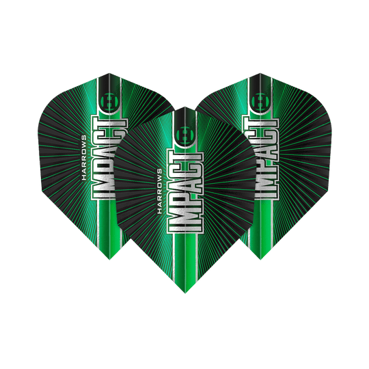Harrows Impact No. 6 Vuelos Gezeigt werden die Harrows Impact No6 Flights. Dieses Produkt sind spezielle Flights für Darts mit besonderer Stabilität.