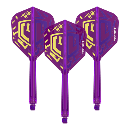 Target K-Flex Luke Littler Campeón Mundial 2025 No6 Vuelos Abgebildet sind die Target K-Flex Luke Littler World Champion 2025 No6 Flights in 33 mm Länge. Es ist ein Set an Dart-Flights für Dartsport.