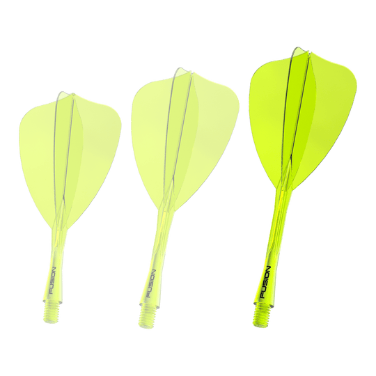 Sistema de eje de vuelo Winmau Fusion Arrow amarillo neón Abgebildet ist erneut das Winmau Fusion Flight Shaft System in Neon-Gelb, 34mm lang. Dieses Produkt wird für das Zusammensetzen von Dartpfeilen verwendet.