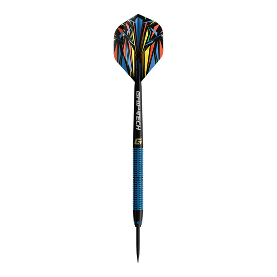 Dardos de acero de tungsteno azul GOAT Athlete Auf diesem Bild sind die GOAT Athlete Black Tungsten Steeldarts abgebildet. Diese Darts bestehen aus hochwertigem Tungsten.