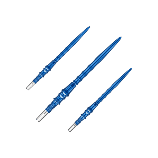 Puntas de dardo Target Japan Premium Swiss Point - Azul Hier ist ein Set aus blauen Dartspitzen abgebildet. Die Spitzen haben eine Länge von 35 mm.