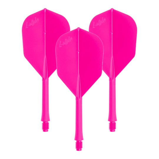 Vuelos en barra estilo L 2BA L3 - 260 Das Bild zeigt einen Dart-Flug in Neon-Pink. Gezeigt wird der Artikel 'LSF-905_L-Style_BarFlight_NeonPink_1Set'.