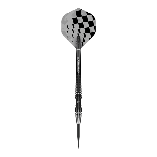 Dardos de acero GOAT Rook Zu sehen ist ein GOAT Rook Steeldarts Pfeil. Er eignet sich zum Spielen an Steeldartboards.
