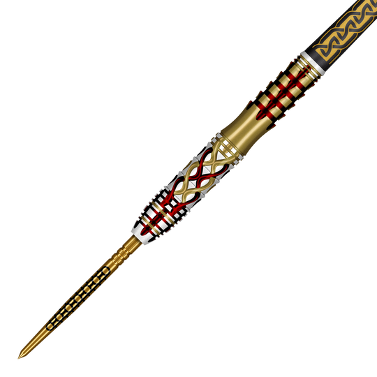 Dardos de acero Shot Goths Alaric Turbo Point - 23 g Auf dem Bild sind Shot Goths Alaric Turbo Point Steeldarts mit einem Gewicht von 23g zu sehen. Diese Darts sind ideal für den Einsatz am Steeldartboard.