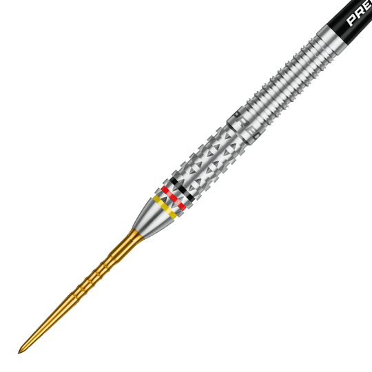 Dardos de acero Precise 180 Ricardo Pietreczko GEN1 Precise 180 Ricardo Pietreczko GEN1 Steeldarts sind auf dem Bild zu sehen. Die Darts bieten ein präzises Wurferlebnis.