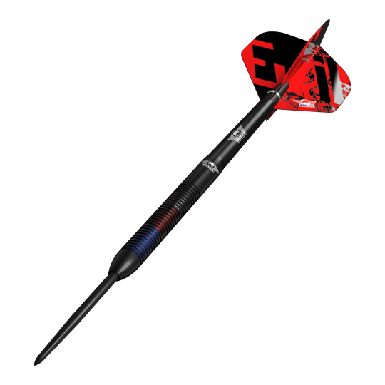 Dardos de acero Bulls NL Karel Sedlacek E2 - 24 g Zu sehen sind die Bulls NL Karel Sedlacek E2 Steeldarts mit 24 Gramm. Das Produkt wird aus einer anderen Perspektive dargestellt.