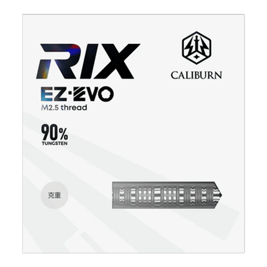 Dardos de acero Caliburn Rix EZ-EVO R6 Zu sehen ist der Caliburn Rix EZ-EVO R6 Steeldarts. Das Bild stellt die Besonderheiten und Form des Produkts dar.