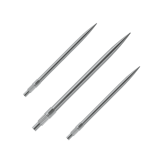 Puntas de dardos Harrows Quick Point - Plateadas Das Bild zeigt vermutlich ein Set silberner Dartspitzen von Harrows, 40mm lang. Der Dateiname lautet 'QP23950_Harrows_QuickPoint_Dartspitzen_Silber_40mm_1Set'.