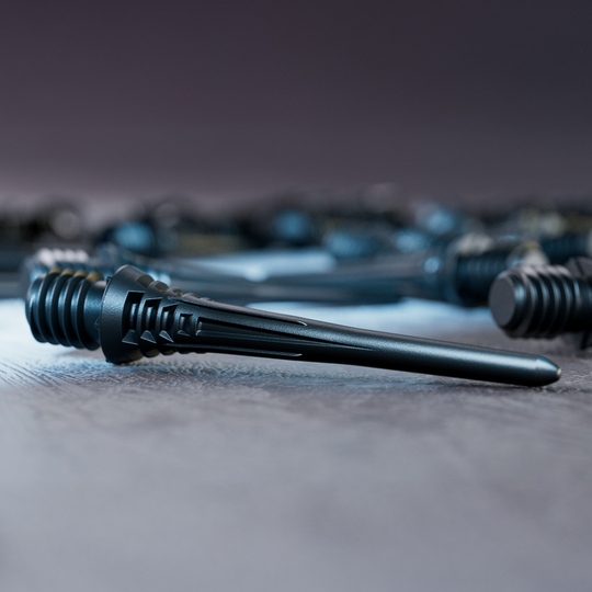 Paquete de 30 puntas de dardos Target Cryo Soft - Negro Die Abbildung zeigt die Verpackung der Target Cryo Softdartspitzen 30er Pack in Schwarz. Sie eignen sich für elektronische Dartscheiben und garantieren sicheren Halt.