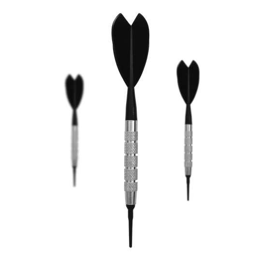 Dardos blandos McDart Silver Brass Bardarts - 18 g Abgebildet sind die McDart Silver Brass Bardarts Softdarts - 18g. Diese Darts haben ein silbernes Messing-Design und sind ideal für Softdart-Fans.
