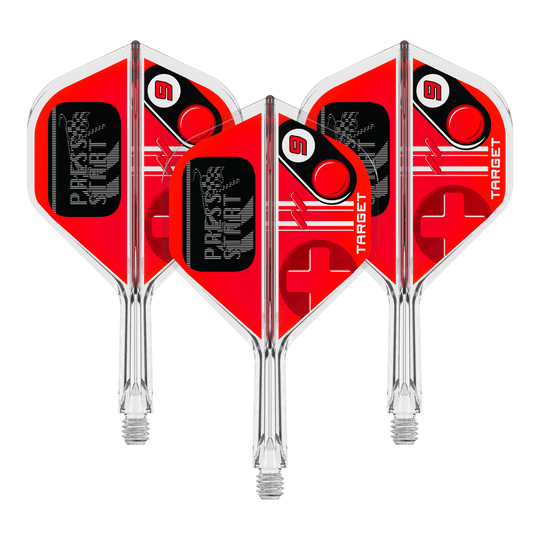 Target K-Flex Press Start No2 Vuelos estándar Auf dem Bild ist ein Set Flights für Darts mit dem Namen 410585 Target K-Flex PressStart No2 Standard 19mm zu erkennen. Es ist ein Produkt zur Ausstattung von Dartpfeilen.