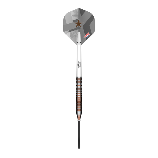 Dardos de acero Bulls NL Max Hopp E5 Abgebildet ist der Bulls NL Max Hopp E5 Steeldarts. Der Dartpfeil hat ein modernes Design und eignet sich für Steeldart-Spieler.