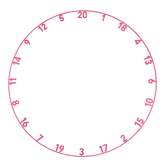 Abgebildet ist das Precise 180 Endorphine Steeldartboard mit Nummernring in Cyber Pink. Das Dartboard eignet sich ideal für Profi- und Freizeitspieler.