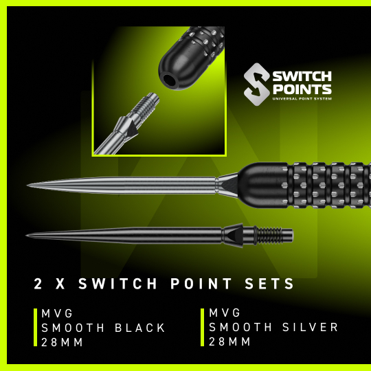 Dardos de acero Winmau Michael Van Gerwen W-MAX Switch Point