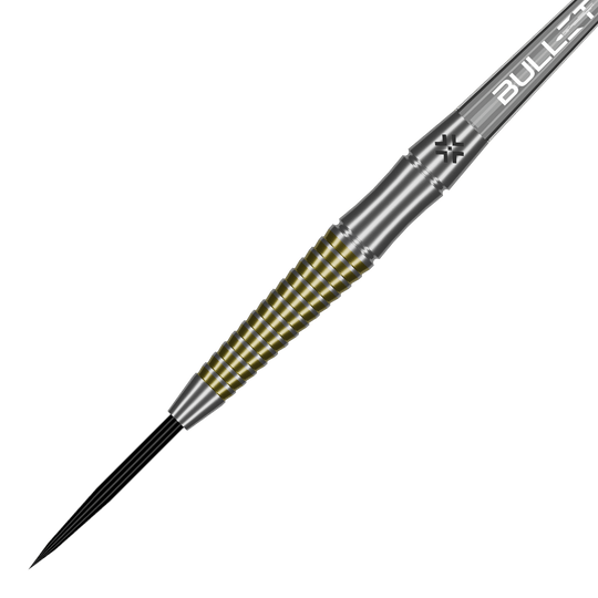 Dardos de acero Bullet Fang Abgebildet sind die Bullet Fang Steeldarts aus Seitenansicht. Die Darts werden im Profil dargestellt.