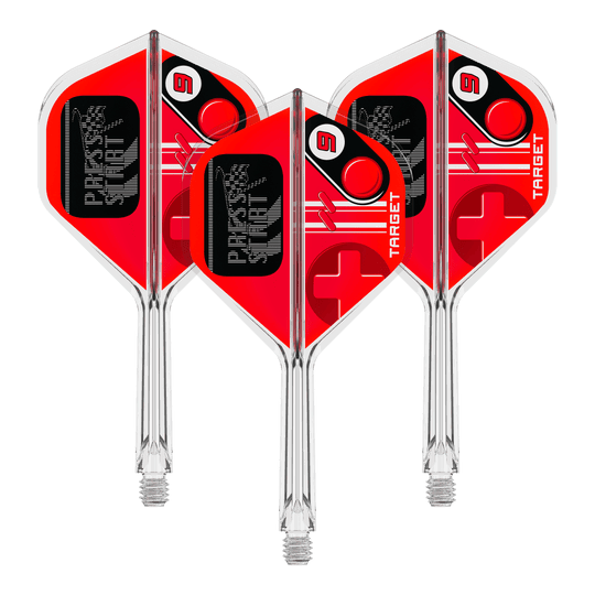 Target K-Flex Press Start No2 Vuelos estándar Foto von 410586_Target_K-Flex_PressStart_No2_Standard_Flights_26mm_1Set. Es handelt sich wahrscheinlich um ein Set von Dart Flights.