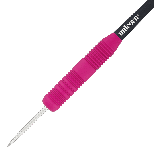 Dardos de acero rosa engomado Unicorn Core Plus