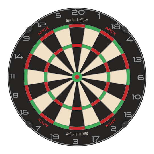 Diana de acero Bullet Apex Abgebildet ist das Bullet Apex Steeldartboard. Das Produkt wird deutlich dargestellt.