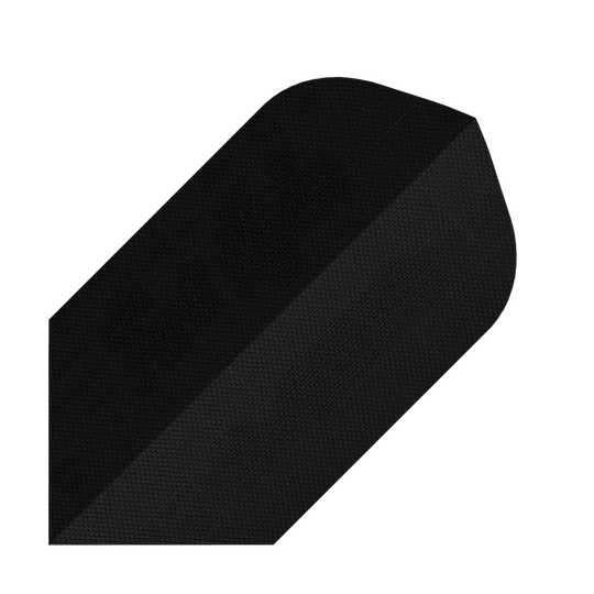 Vuelos de tela de nailon - Delgados - NEGRO Dies ist ein schwarzer Nylon-Stoff Slim Flight. Der Flight ist für Dartpfeile geeignet und hat eine schlanke Form.