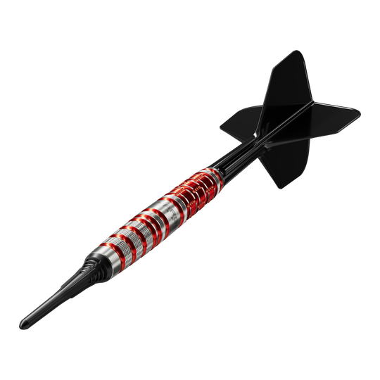 Dardos blandos Target Black Marque Spinel - 21,5 g Target Black Marque Spinel Softdarts - 21,5g ist ein Softdart für höchste Ansprüche. Zu sehen ist die charakteristische schwarze Optik mit markantem Spinel Design.