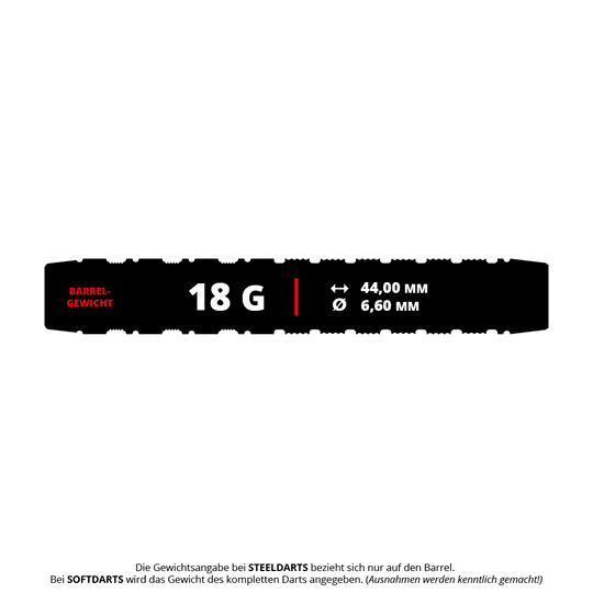 Das Bild zeigt die Target Japan Prime Series George Nishitani Raptor GEN6 Softdarts mit 19,5g. Diese hochwertigen Softdarts sind ideal für Präzisionsspiele geeignet.