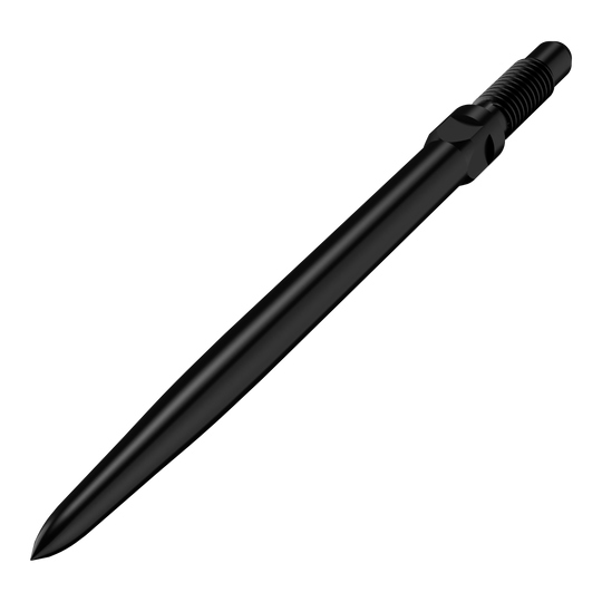 Puntas de dardo convertibles Bulls NL - Lisas - Negras Das Bild zeigt einen Artikel mit dem Namen BU57700_BullsNL_Convertible_Points_Smooth_Schwarz_32mm_2. Abgebildet sind wahrscheinlich schwarze, glatte Dartspitzen in der Größe 32 mm.