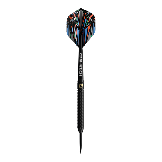 Dardos de acero de tungsteno negro GOAT Athlete Abgebildet ist das Produkt GOAT Athlete Black Tungsten Steeldarts. Es handelt sich um hochwertige Steeldarts mit schwarzem Wolfram-Schaftelement.