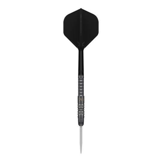 Dardos Target Japan Black Marque Creed Swiss Point de acero - 23 g Die Target Japan Black Marque Creed Swiss Point Steeldarts - 23g werden auf dem Bild gezeigt. Diese schwarzen Darts wirken hochwertig und professionell.